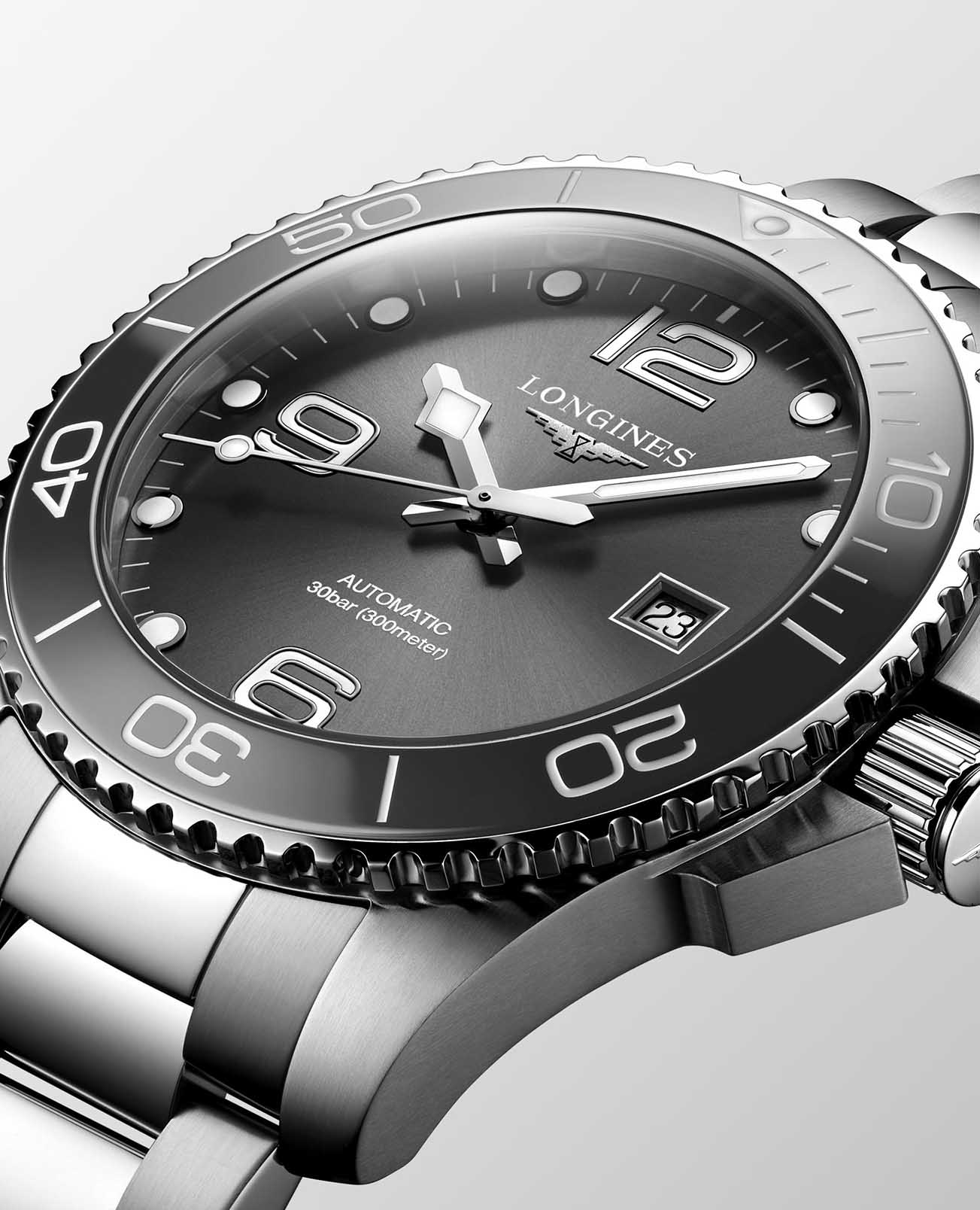 Longines Longines HydroConquest L3.782.4.76.6 швейцария наручные мужские часы заводная головка с логотипом Longines